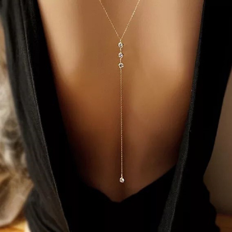 Body Jewelry Rhinestone - New Rhinestone Sexy Women's Back Chain