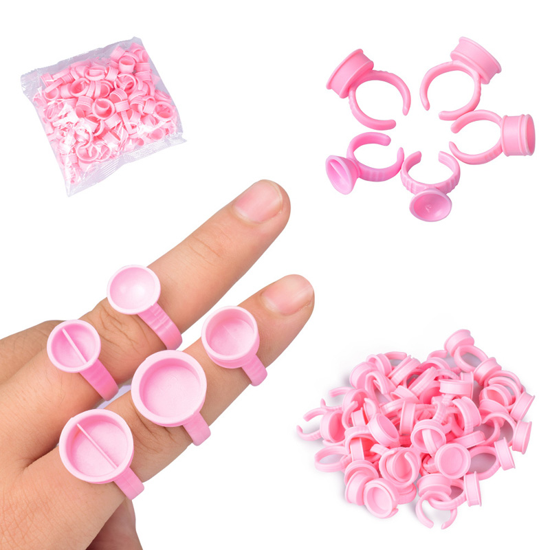 Body Jewelry Tattoo - 100pcs/bag Pink Pigment Caps Ring Permanent