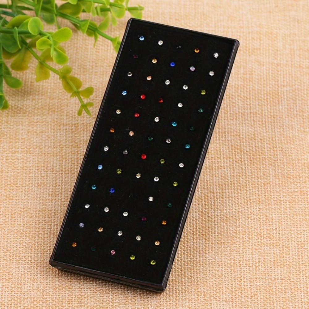 60pcs Nose Ring Set Stud Earri - Body Jewelry Store 评论和价格
