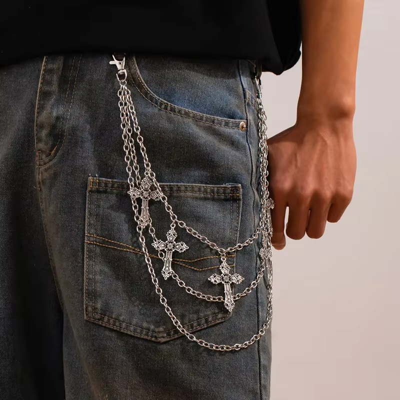 Fashion Punk Metal Pants Chain - Body Jewelry Men 评论和价格