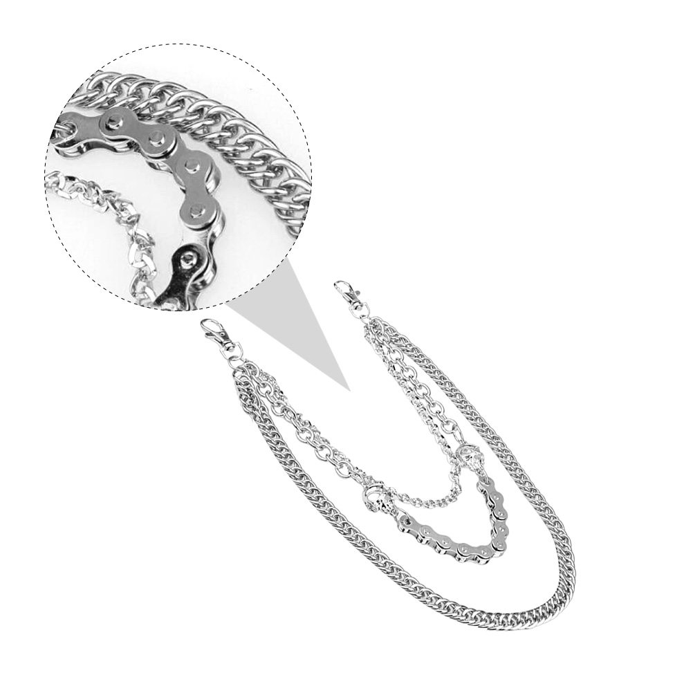 1Pcs Silver Metal Skull Chain  - Body Jewelry Men 评论和价格