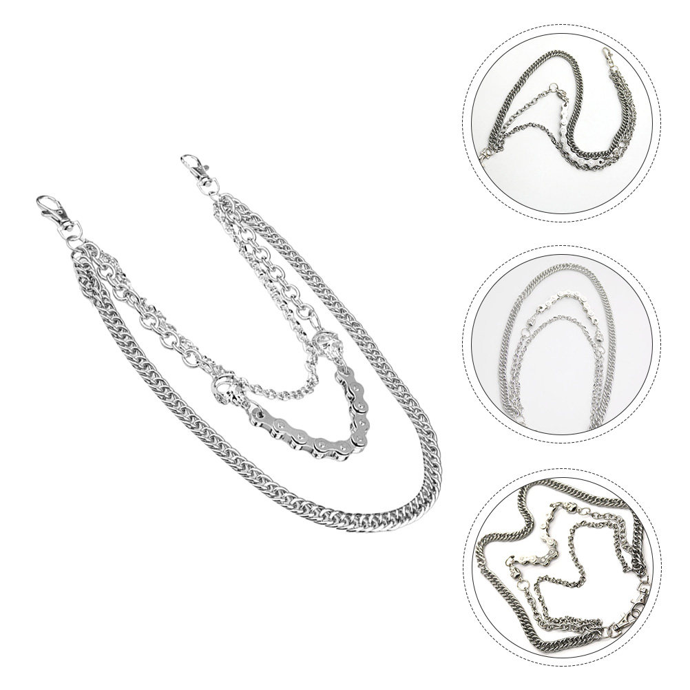 1Pcs Silver Metal Skull Chain  - Body Jewelry Men 评论和价格