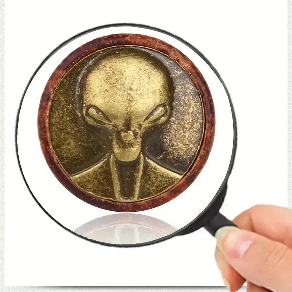 2pcs Vintage Wooden Alien Head - Body Jewelry Materials 评论和价格