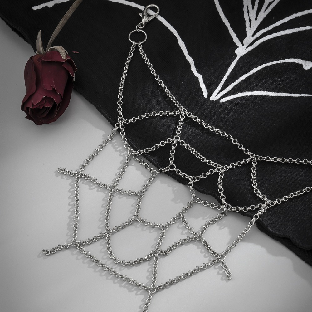 Gothic Punk Sliver Color Spide - Body Jewelry Men 评论和价格
