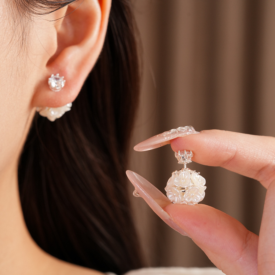 DOO MEI Two Way Wear Zircon Fl - Cluster Stud Ear 评论和价格