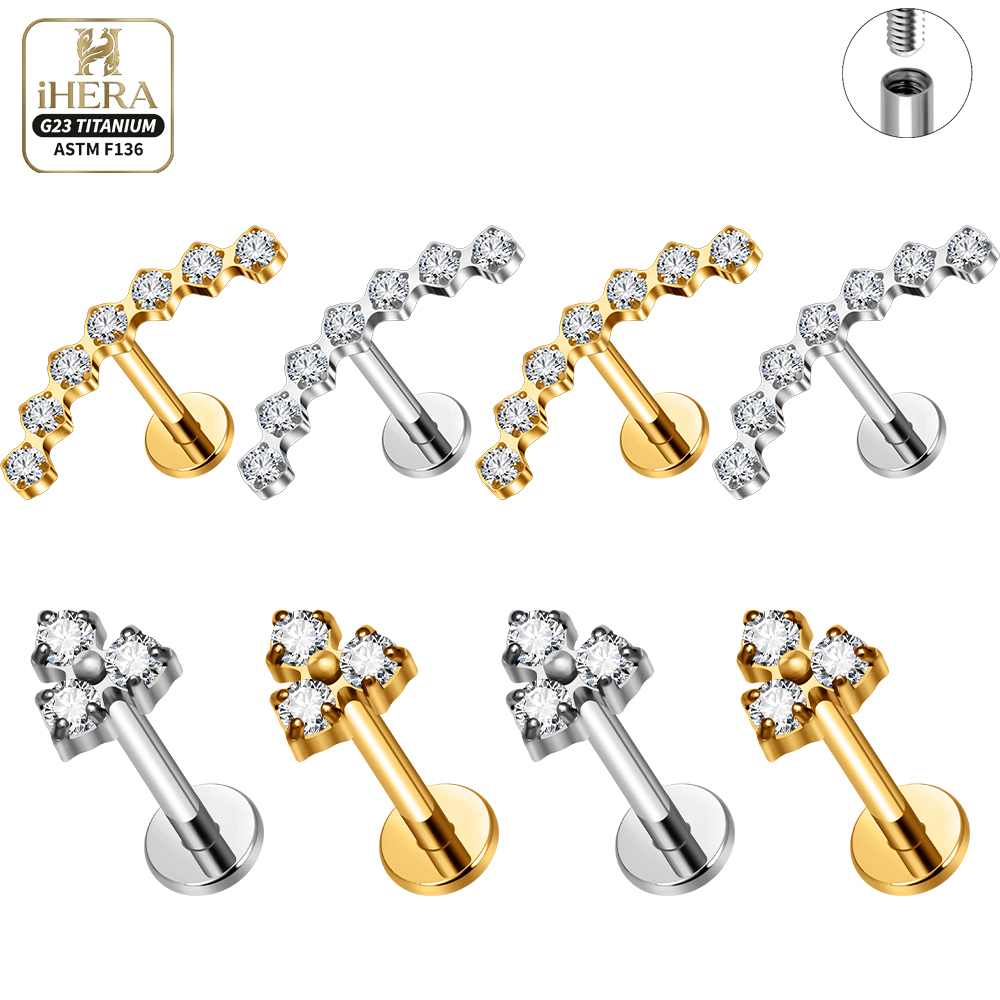 ASTM F136 Titanium Curved Clus - Cluster Stud Ear 评论和价格