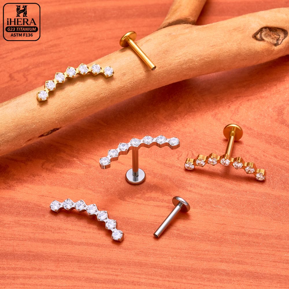 ASTM F136 Titanium Curved Clus - Cluster Stud Ear 评论和价格