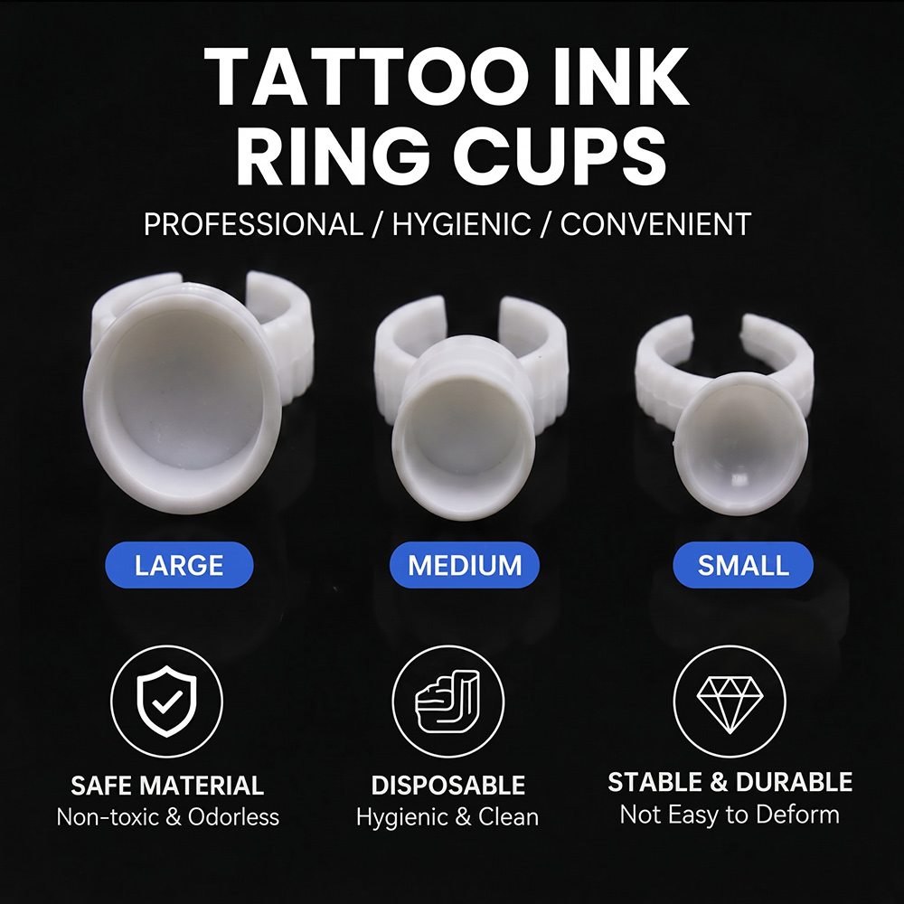 Tattoo Ink Ring Cups Disposabl - Body Jewelry Tattoo 评论和价格