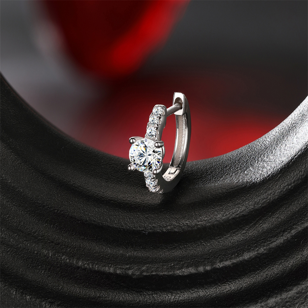 KOJ 1PC Sparkling Moissanite H - Body Jewelry Ear Piercing 评论和价格