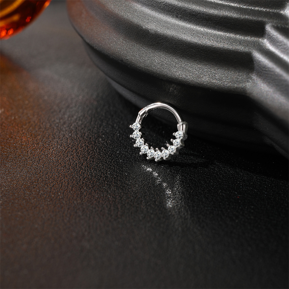 KOJ 1PC Sparkling Moissanite H - Body Jewelry Ear Piercing 评论和价格