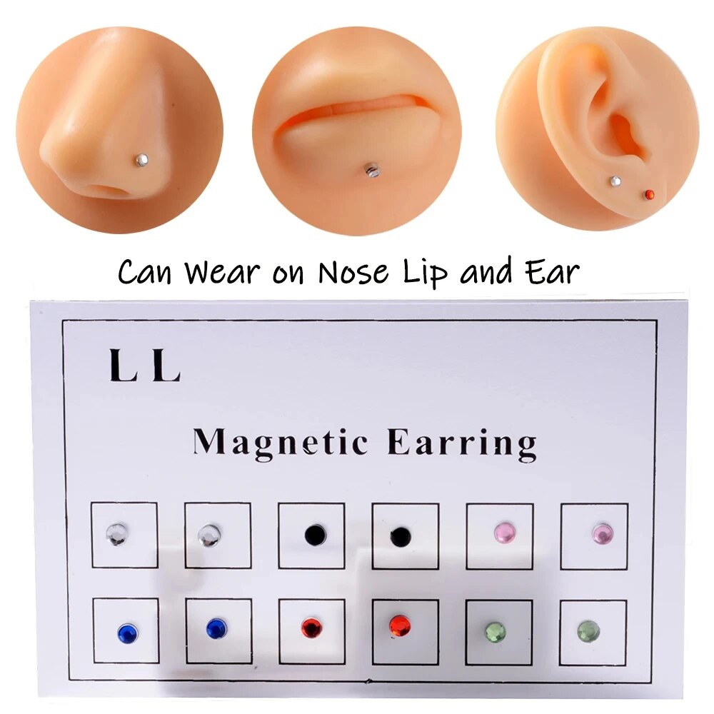 12PCS/Card Fake Cheater Non Pi - Body Jewelry Ear Piercing 评论和价格