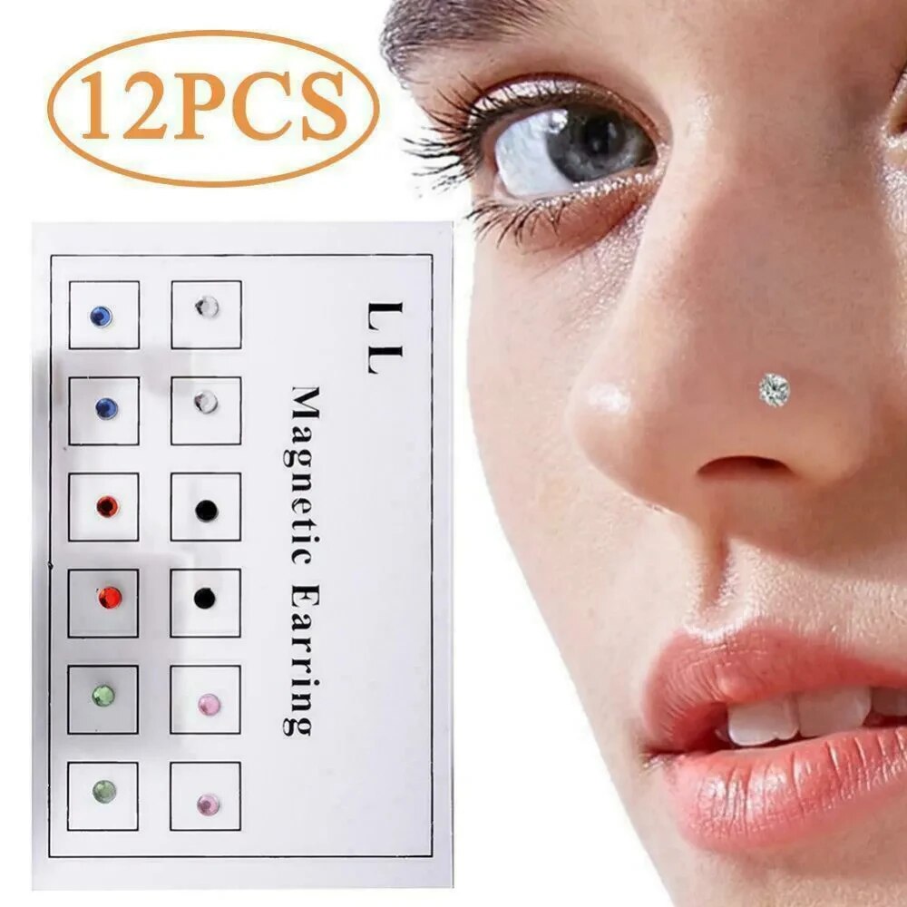 12PCS/Card Fake Cheater Non Pi - Body Jewelry Ear Piercing 评论和价格