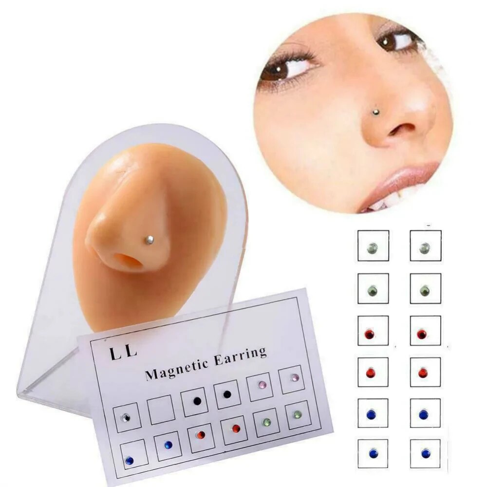 12PCS/Card Fake Cheater Non Pi - Body Jewelry Ear Piercing 评论和价格