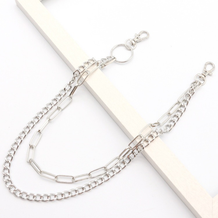 Double Chain Metal Circle Pant - Body Jewelry Men 评论和价格