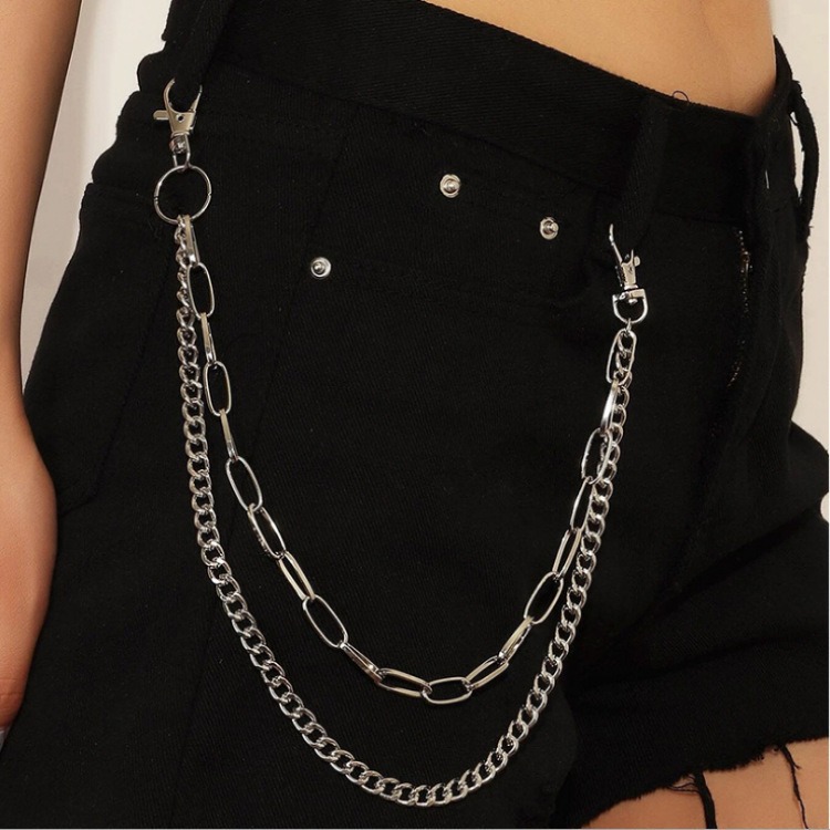 Double Chain Metal Circle Pant - Body Jewelry Men 评论和价格