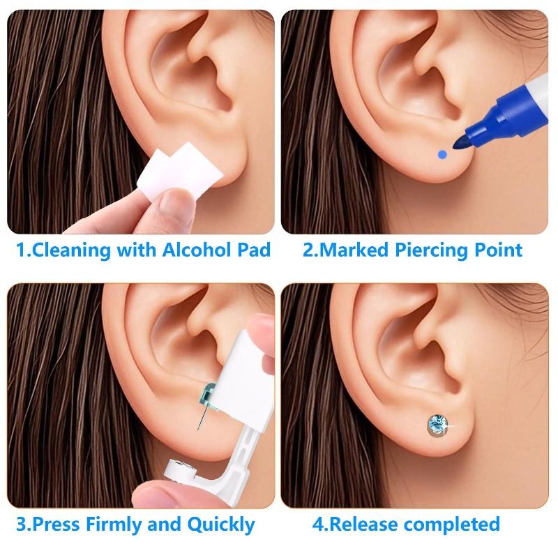 Disposable Sterile Ear Piercin - Body Jewelry Ear Piercing 评论和价格
