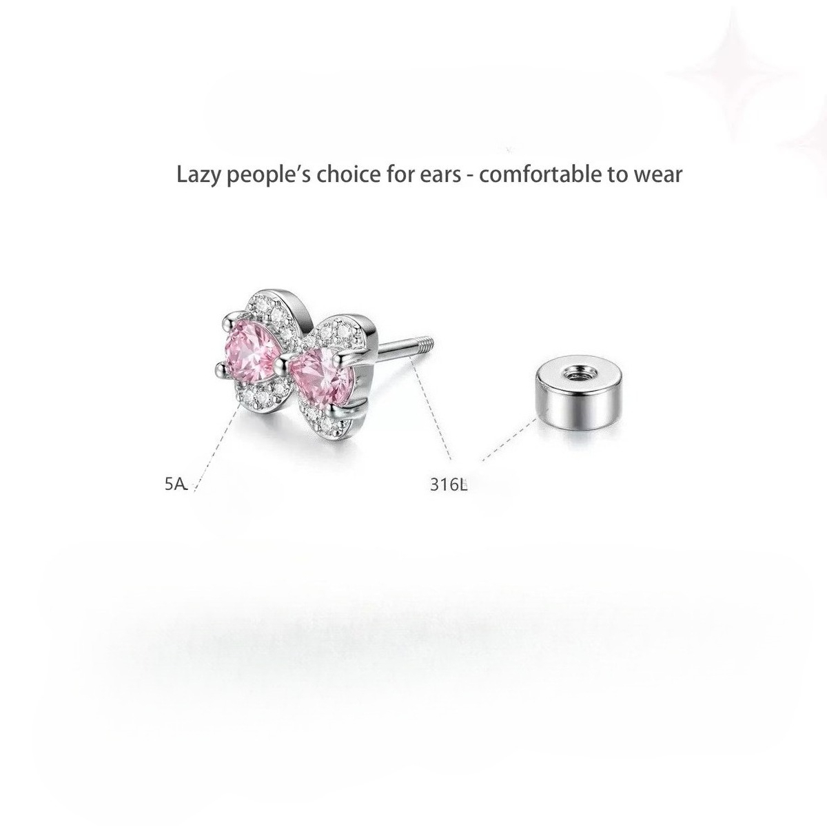 INS Style Full CZ Titanium Scr - Cluster Stud Ear 评论和价格