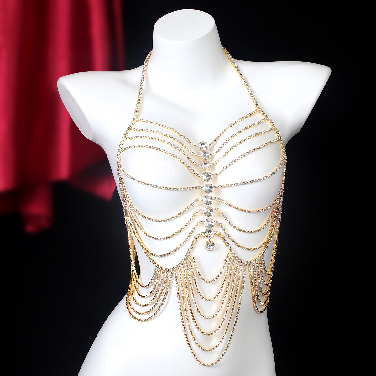 Luxurious Stripe Tassels Retro - Body Jewelry Rhinestone 评论和价格
