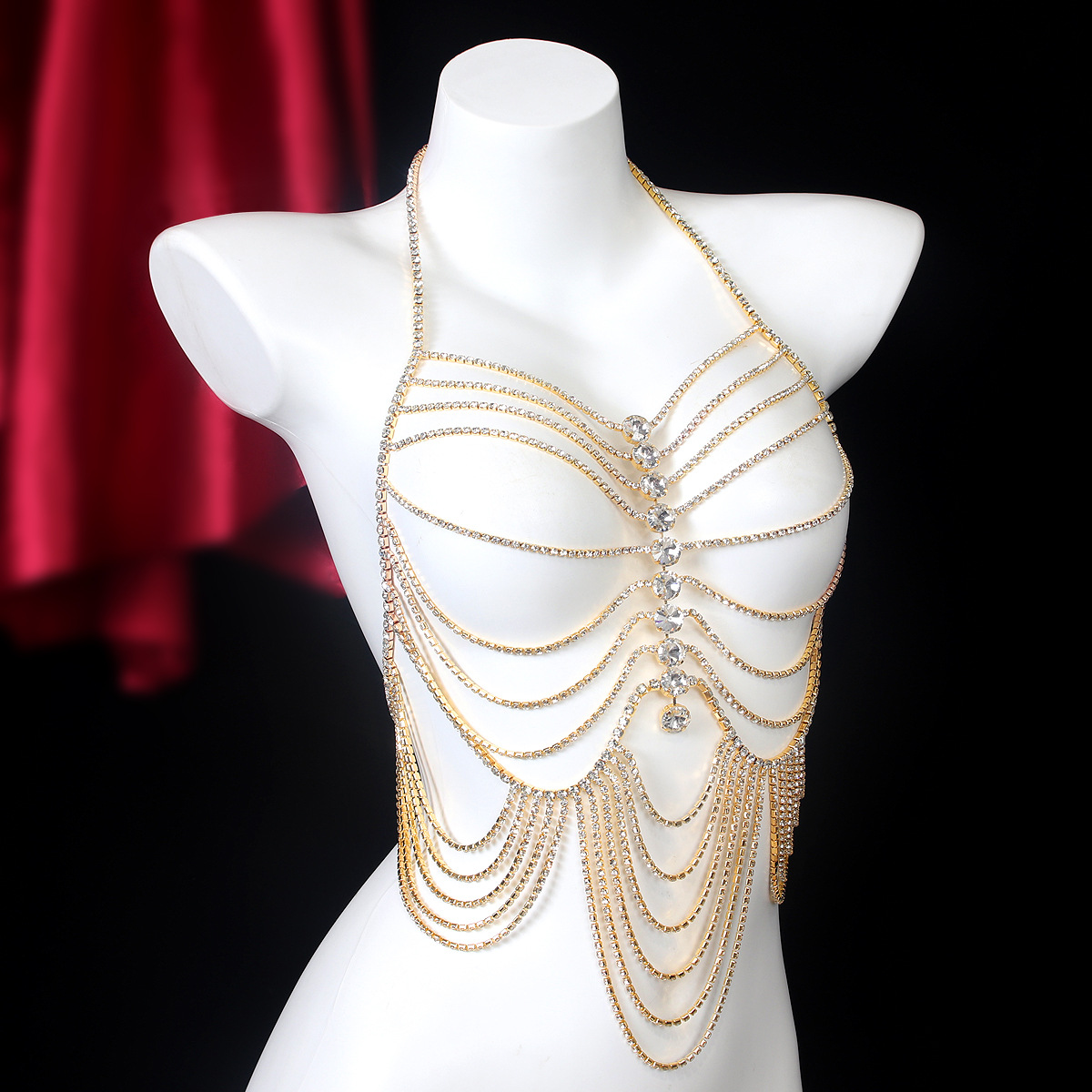 Luxurious Stripe Tassels Retro - Body Jewelry Rhinestone 评论和价格