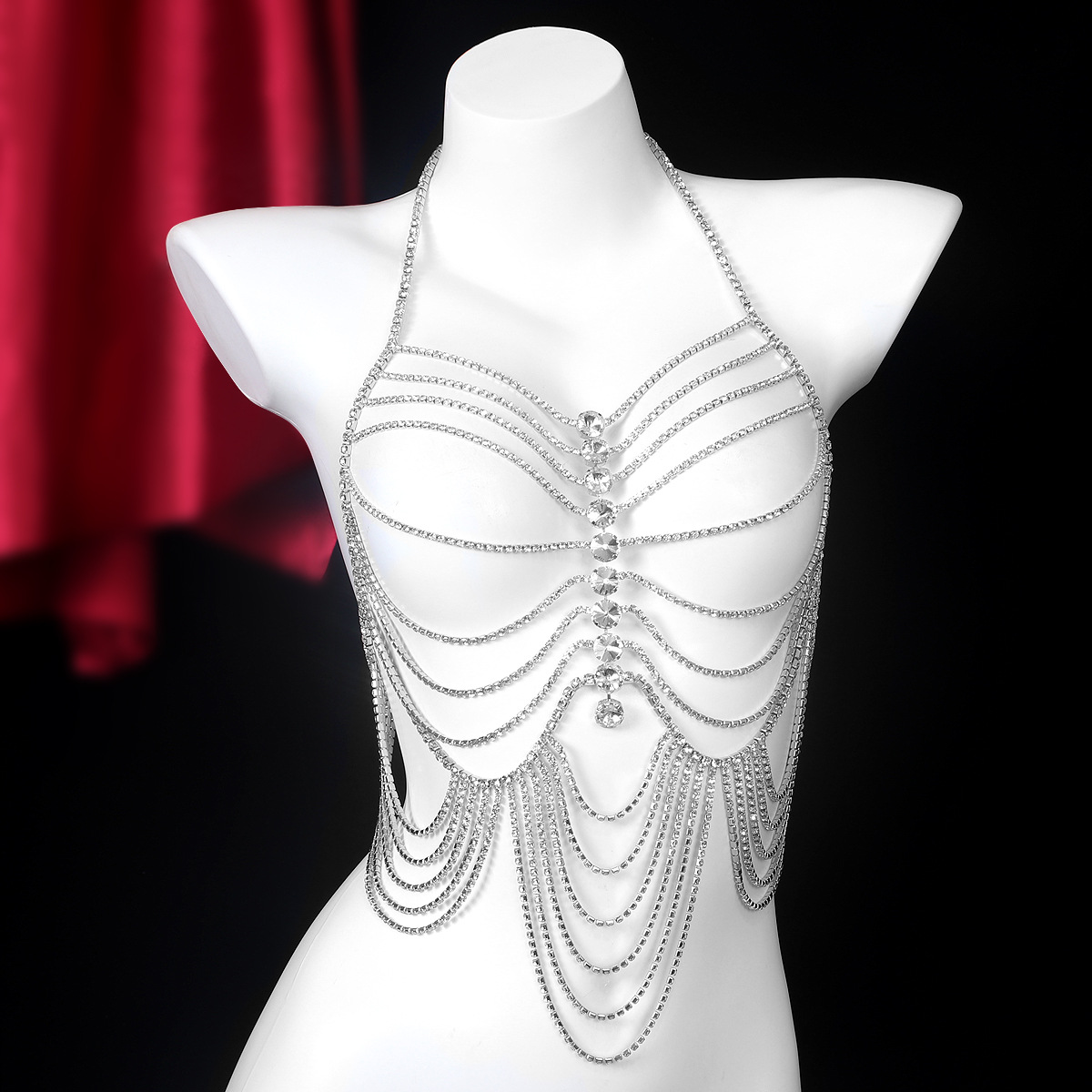 Luxurious Stripe Tassels Retro - Body Jewelry Rhinestone 评论和价格