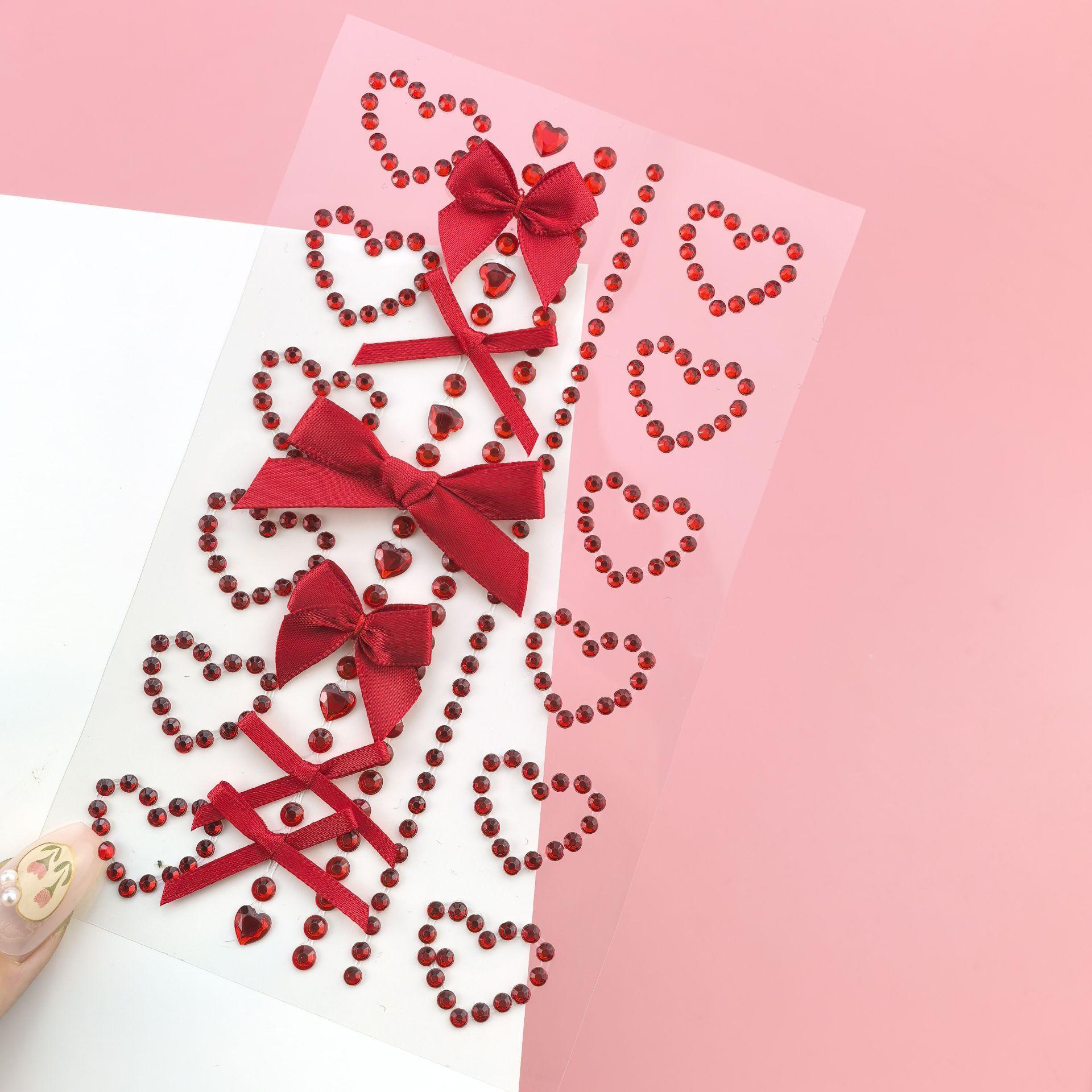 1 Sheet Red Ribbon Bow Sparkly - Body Jewelry Tattoo 评论和价格