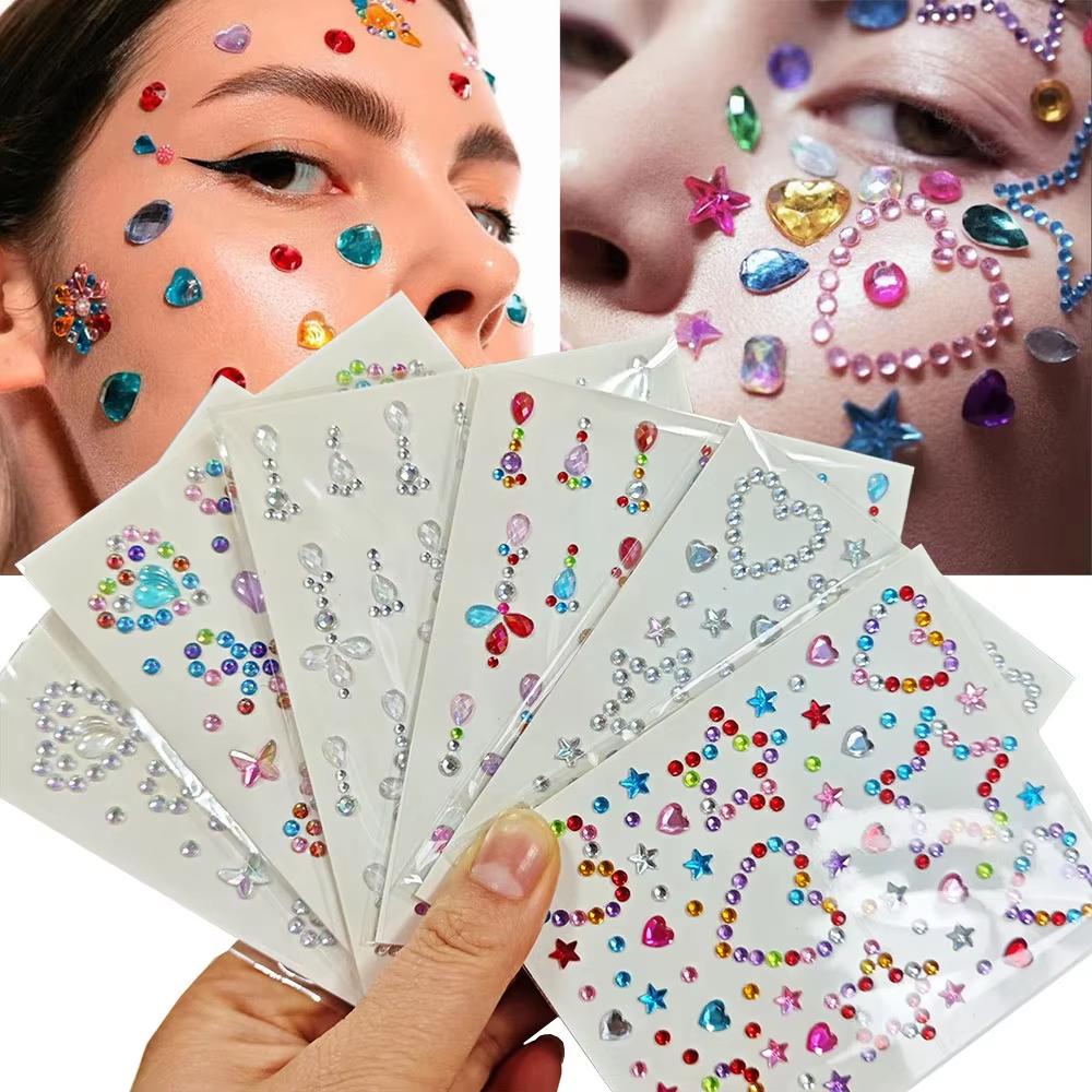 1 Sheet Colorful Bow/Star/Hear - Body Jewelry Tattoo 评论和价格