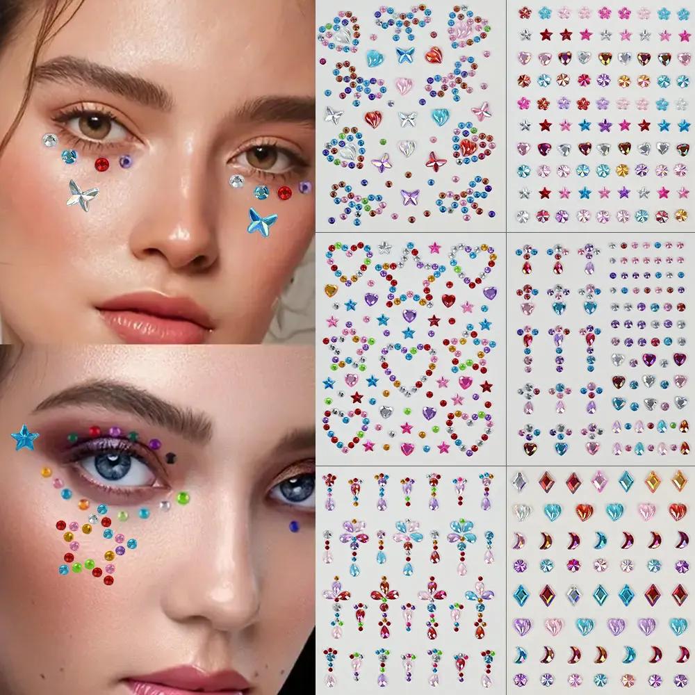 1 Sheet Colorful Bow/Star/Hear - Body Jewelry Tattoo 评论和价格