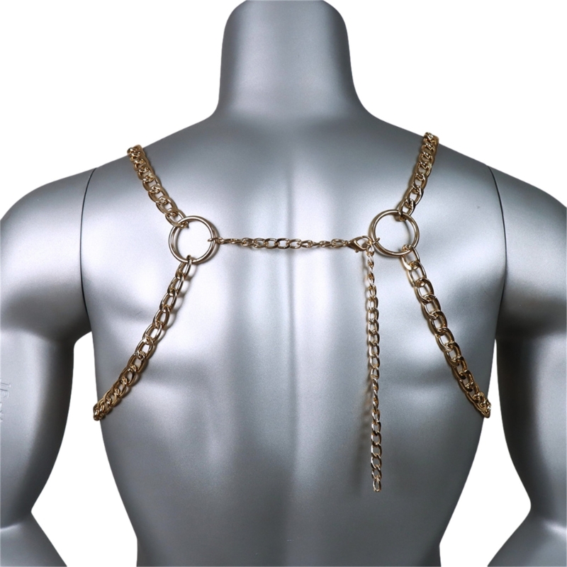 Men's Sexy Metal Body Chest Ch - Body Jewelry Men 评论和价格