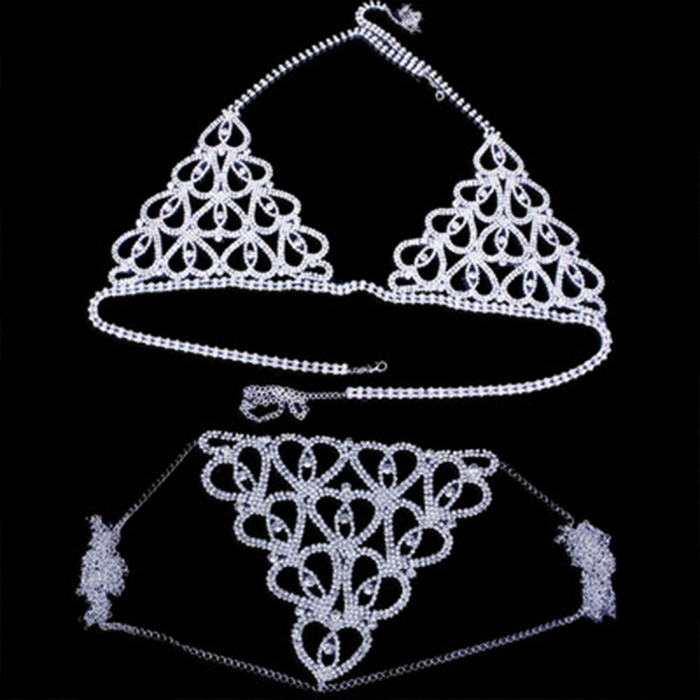 Fashion Rhinestone Heart Bra T - Body Jewelry Rhinestone 评论和价格
