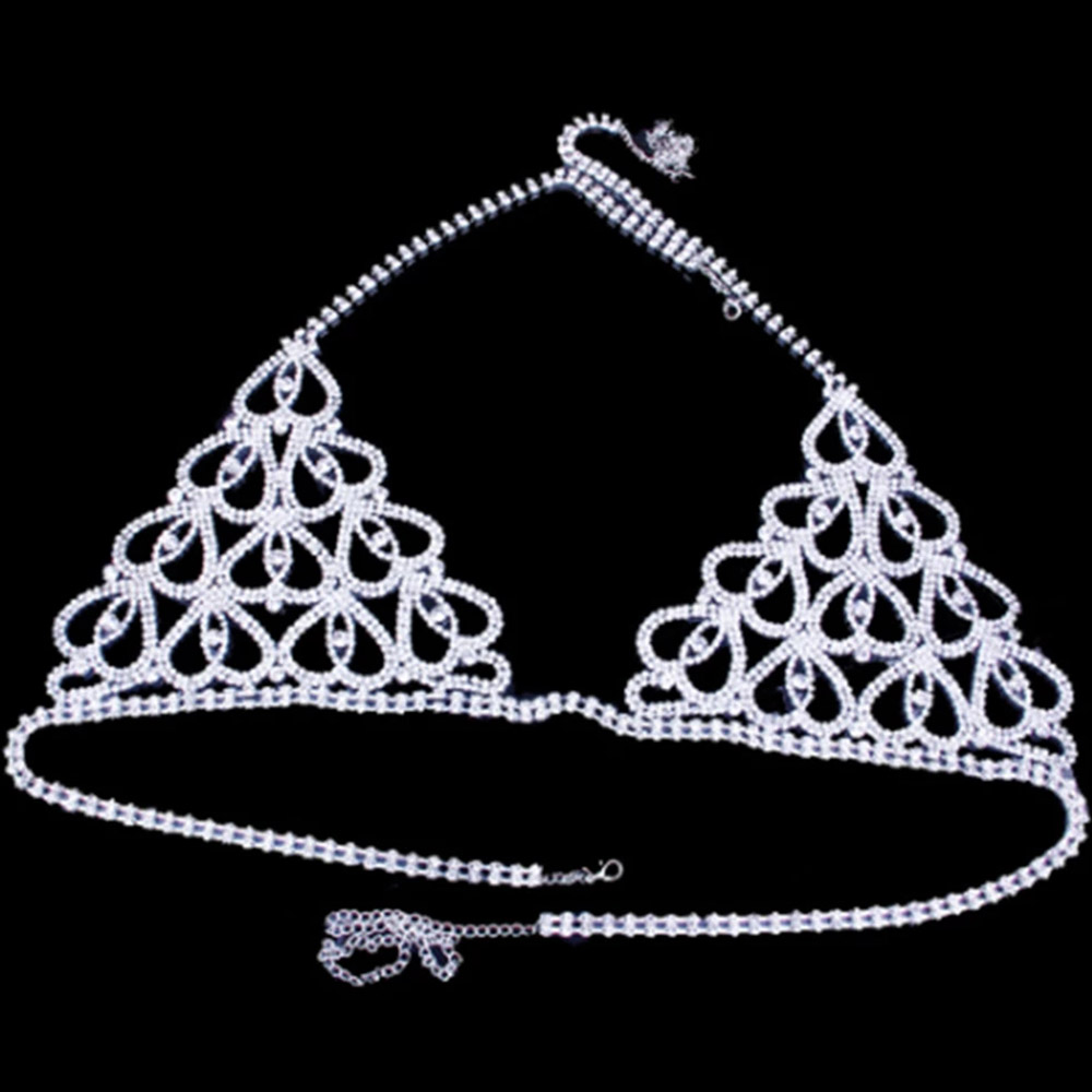 Fashion Rhinestone Heart Bra T - Body Jewelry Rhinestone 评论和价格