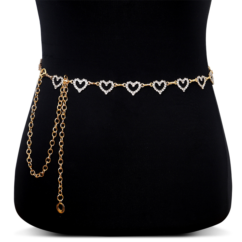Fashion Rhinestone Heart Waist - Body Jewelry Rhinestone 评论和价格