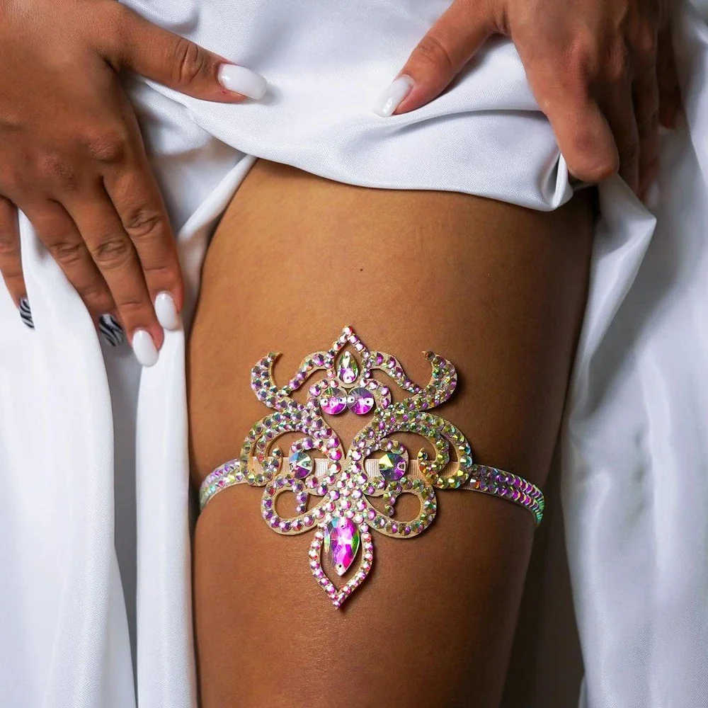Elegant Boho Hollow Thigh Chai - Body Jewelry Rhinestone 评论和价格