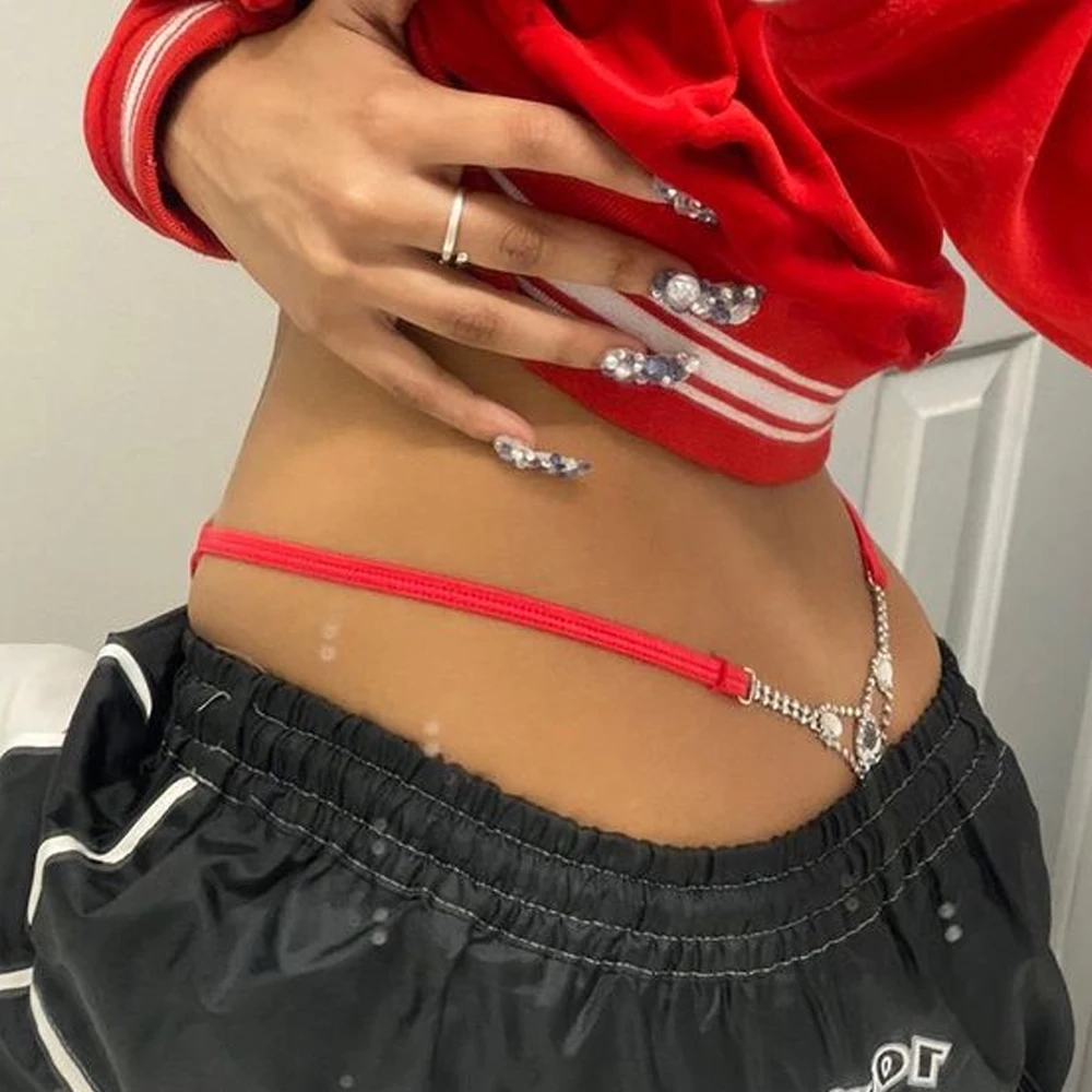 Sexy Round Rhinestone Thong Ad - Body Jewelry Rhinestone 评论和价格