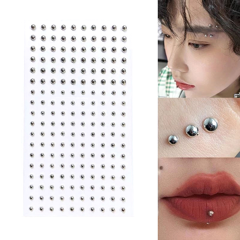 Diamond Sticker Fake Nose Stud - Body Jewelry Ear Piercing 评论和价格