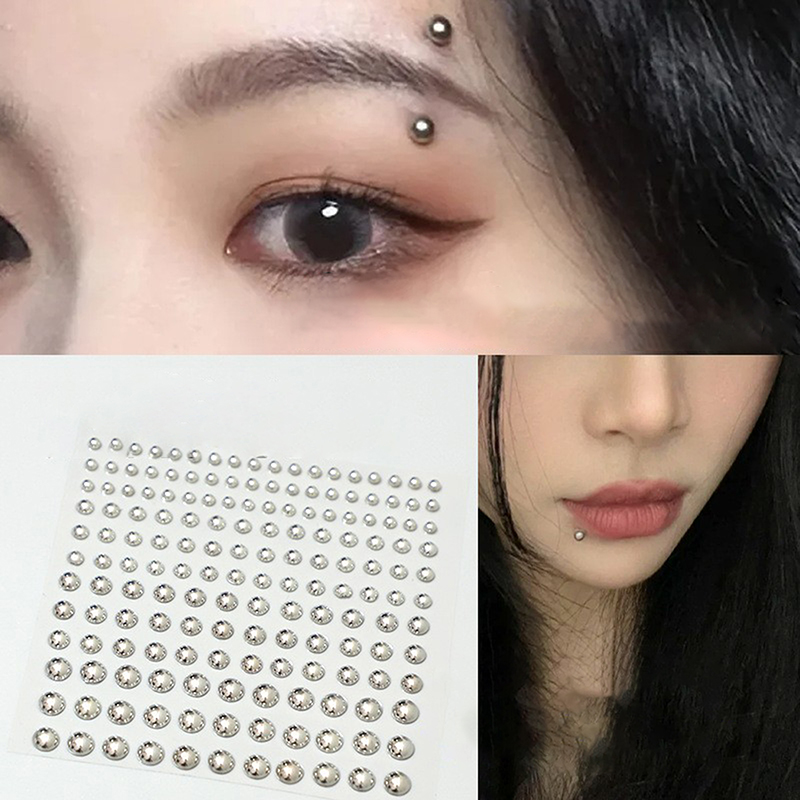 Diamond Sticker Fake Nose Stud - Body Jewelry Ear Piercing 评论和价格