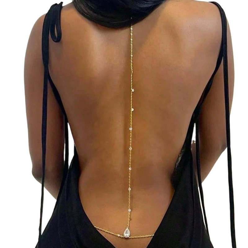Bride Backless Rhinestone Wate - Body Jewelry Rhinestone 评论和价格