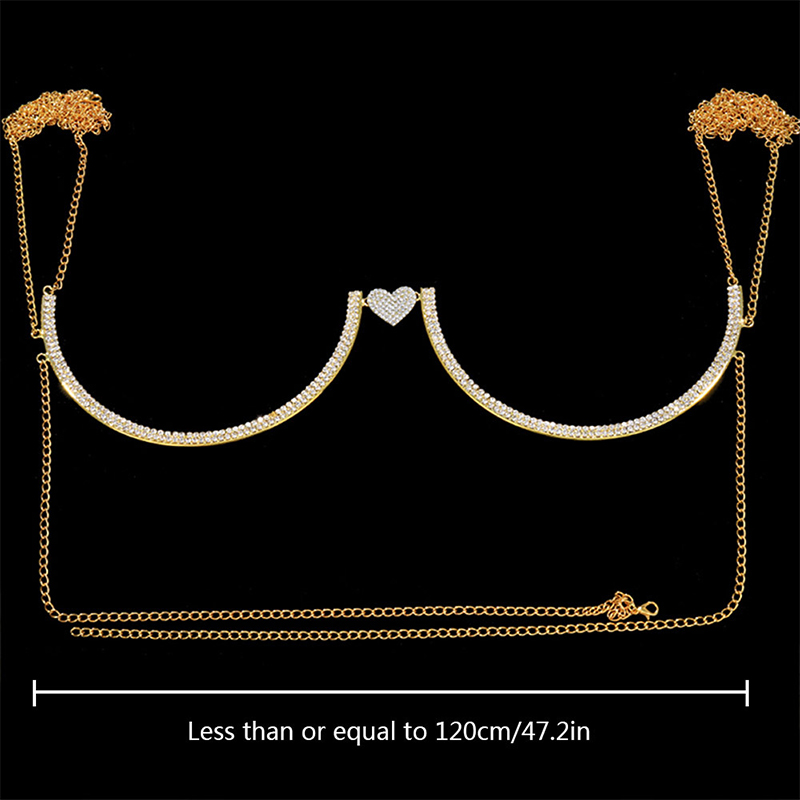 Stonefans Heart Rhinestone Che - Body Jewelry Rhinestone 评论和价格