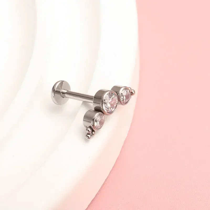 ASTM F136 Titanium Piercing 16 - Cluster Stud Ear 评论和价格