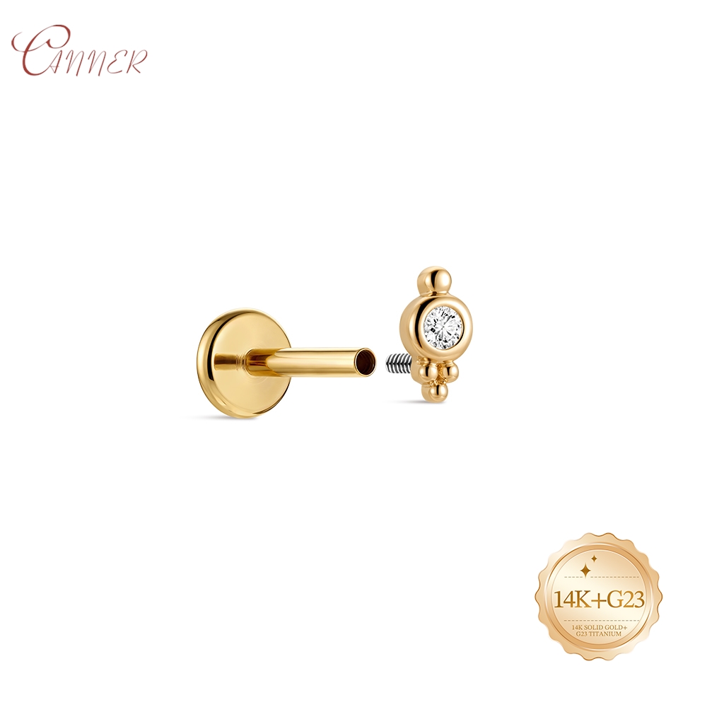 CANNER 14K Solid Gold internal - Body Jewelry Ear Piercing 评论和价格