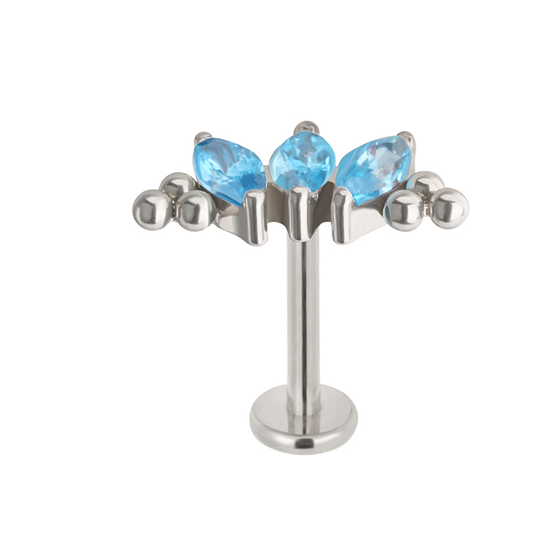 ASTM F136 Titanium PIERC 3 CZ  - Cluster Stud Ear 评论和价格