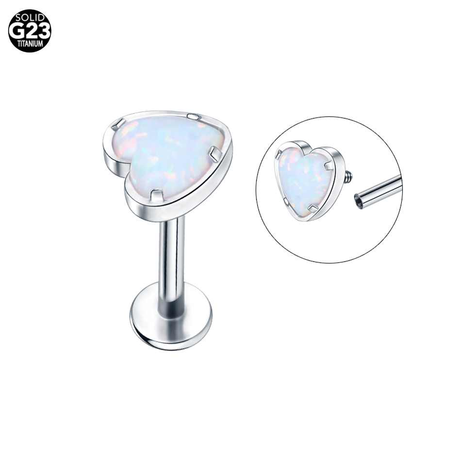 1PC Titanium 16G CZ Gem Labret - Cluster Stud Ear 评论和价格